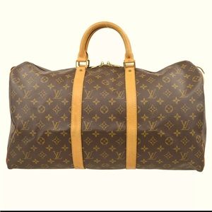 COPY - LOUIS VUITTON DUFFLE BANDOULIERE KEEPALL 50 TRAVEL HANDBAG MONOGRAM